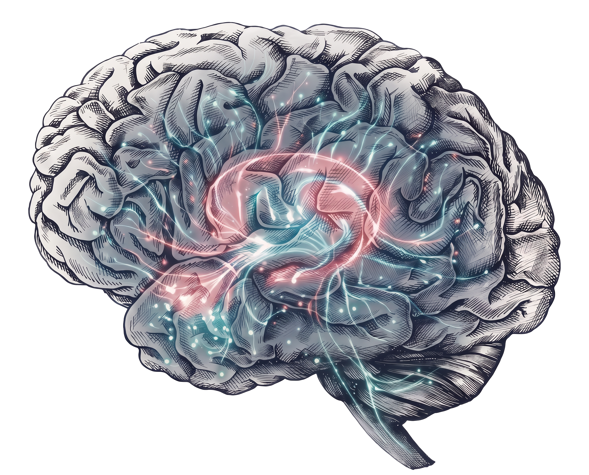 Cerebro iluminado con los colores de Superpopi
